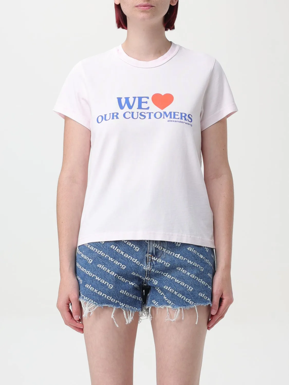T-shirt Alexander Wang in cotone con slogan