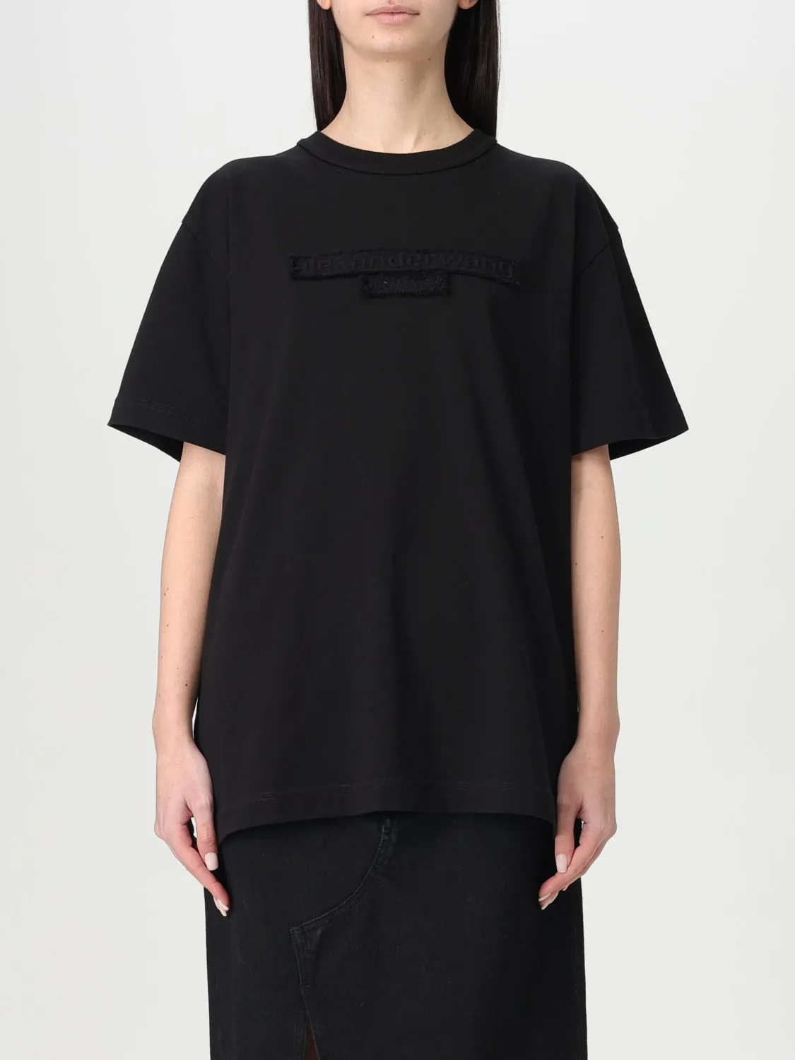 T-shirt in cotone con logo Alexander Wang