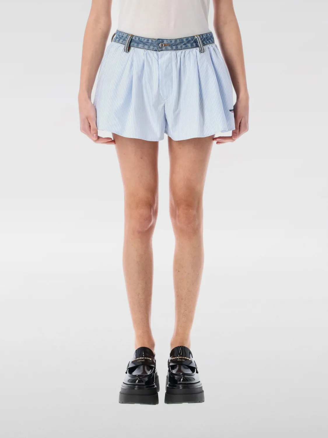 Pantaloncino Alexander Wang in cotone a righe