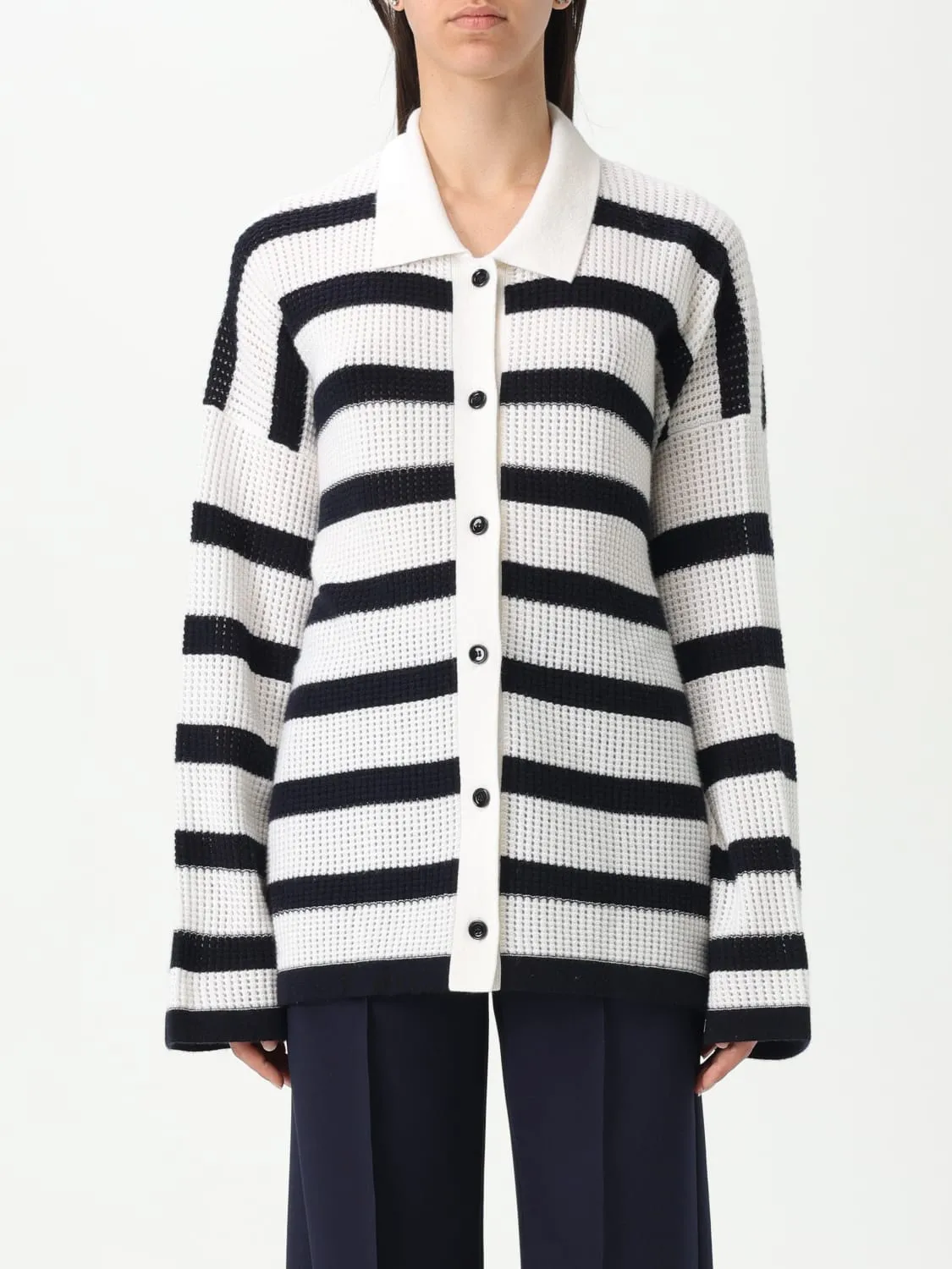 Cardigan Allude in cashmere a righe