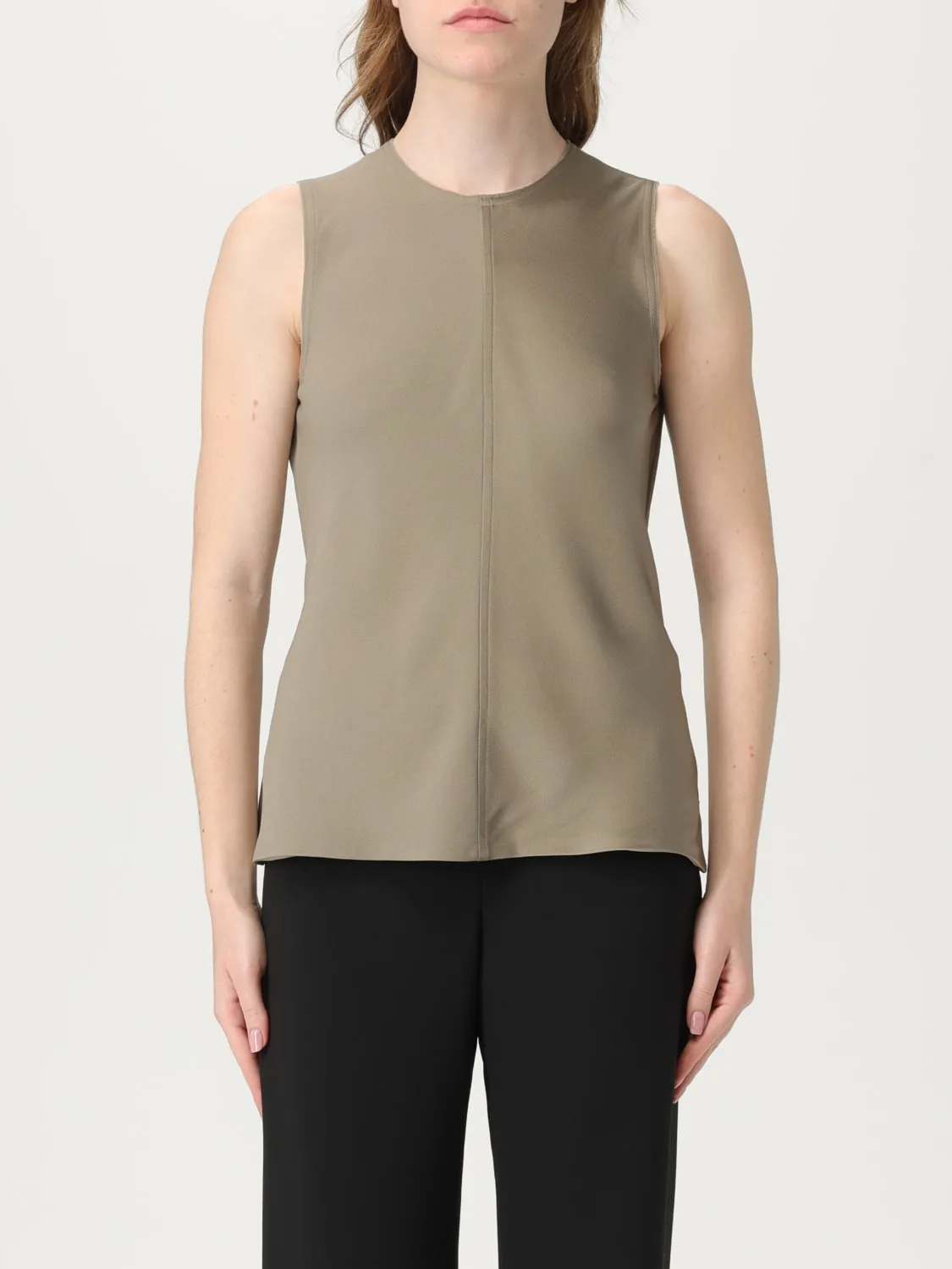 Top smanicato Ami Paris in misto viscosa