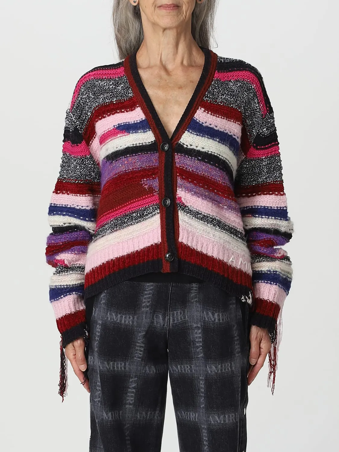 Cardigan Amiri in misto lana