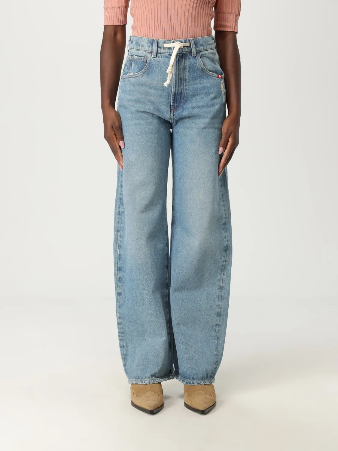 Jeans largo con coulisse Amish