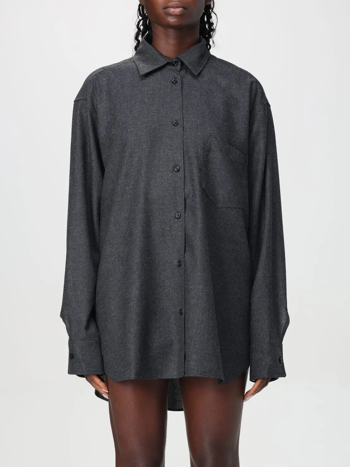 Camicia oversize Andamane in misto lana