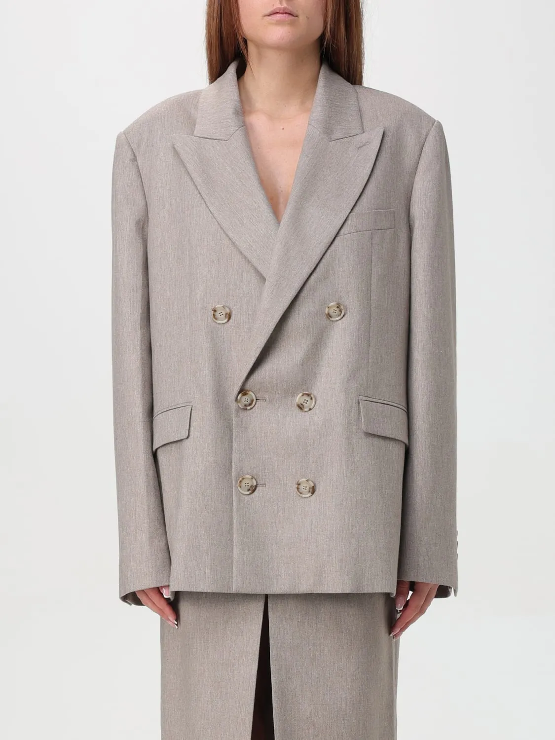 Blazer a doppiopetto Andamane in misto lana vergine