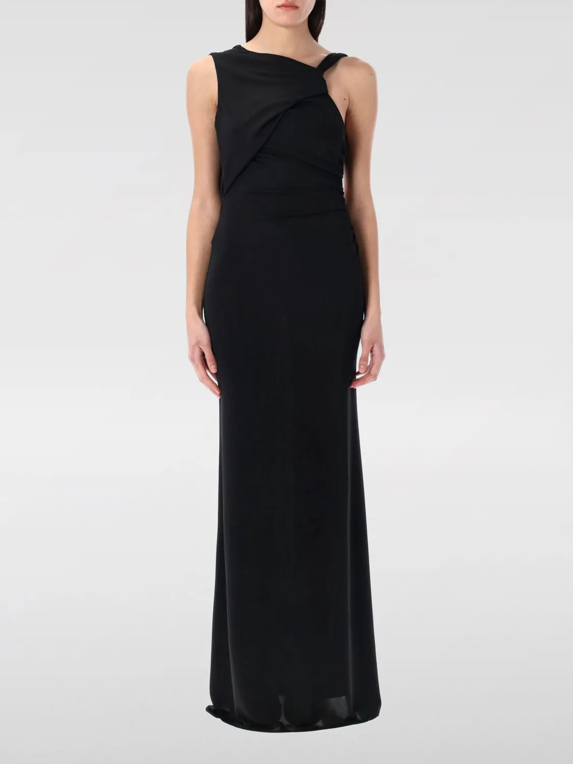 Abito lungo Andamane in crêpe