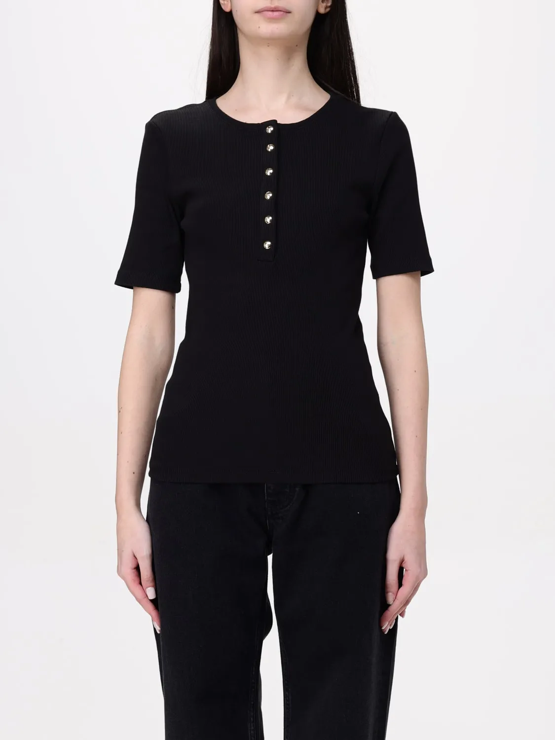 T-shirt Alessia in cotone con bottoni Anine Bing