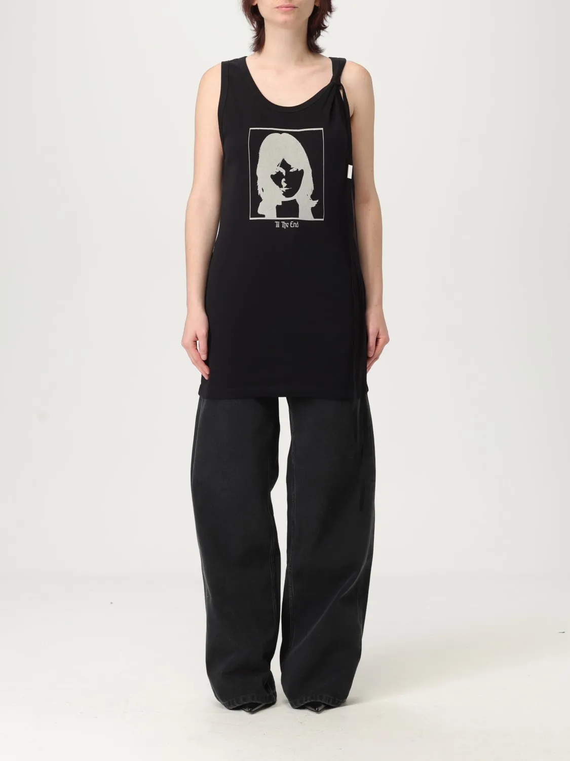 Canotta Ann Demeulemeester in cotone con stampa