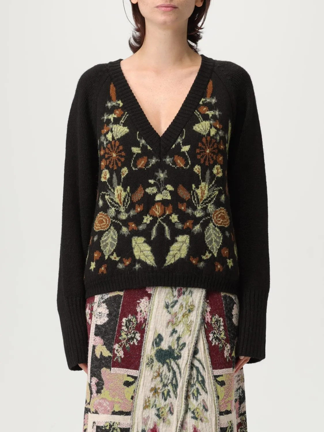 Maglia in Alpaca jacquard floreale Antonio Marras