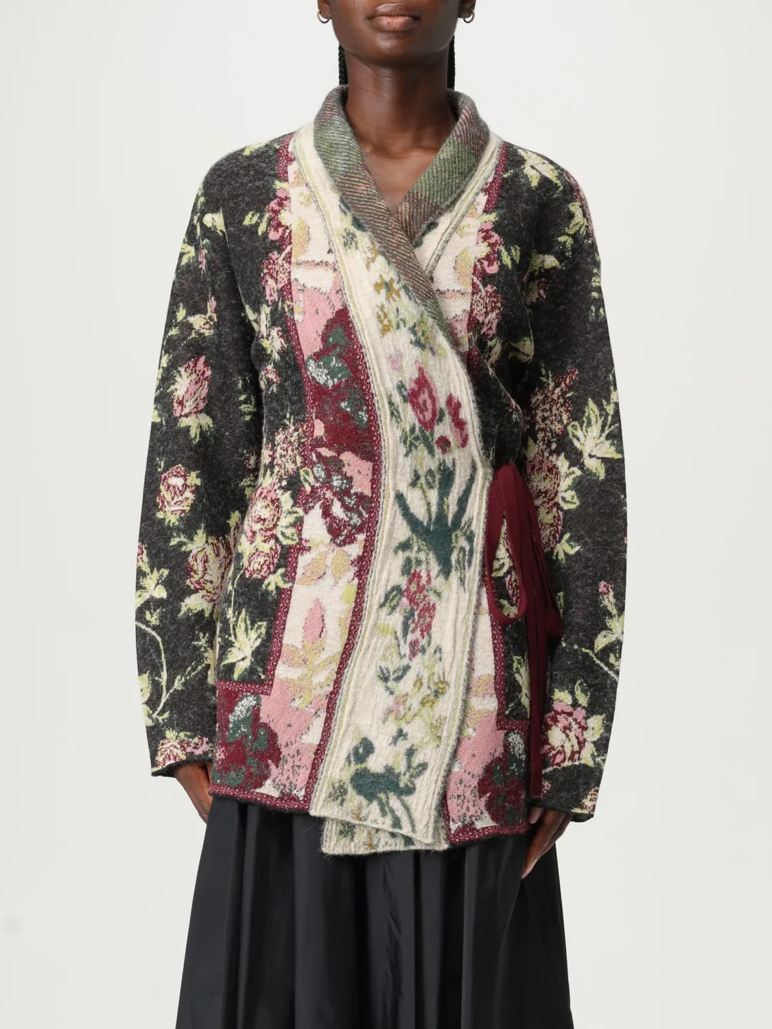 Cardigan jacquard floreale Antonio Marras