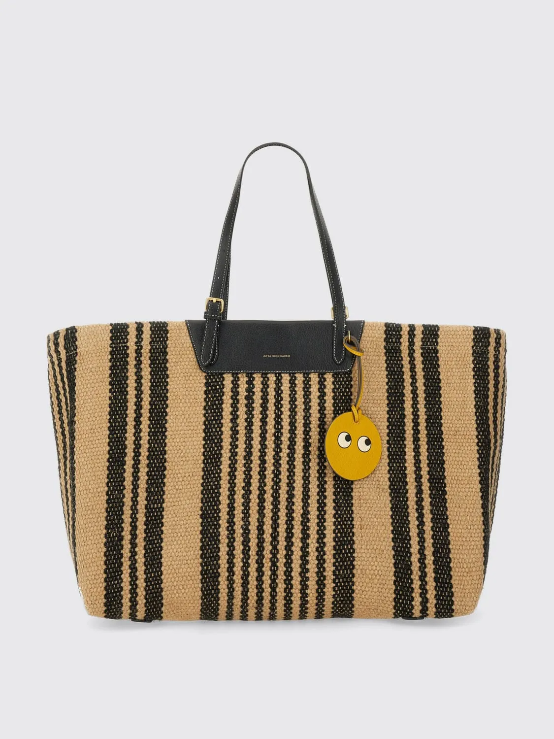 Borsa tote in iuta a righe Anya Hindmarch