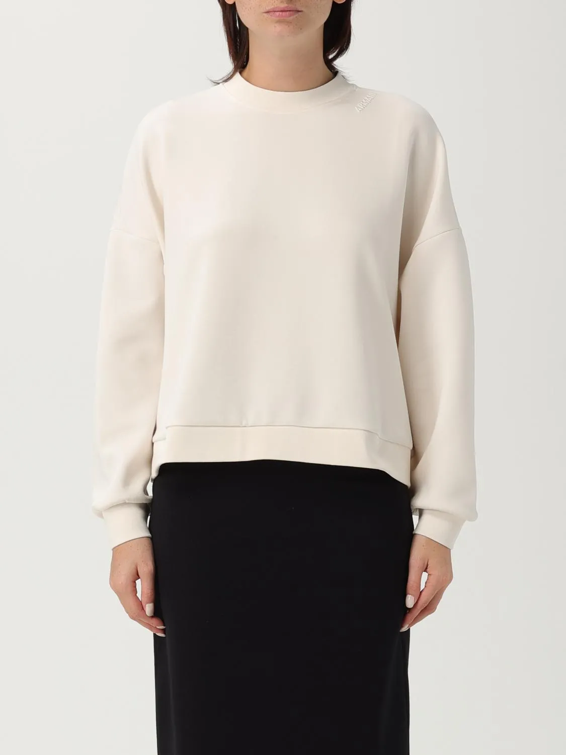 Felpa a girocollo in misto viscosa Armani Exchange