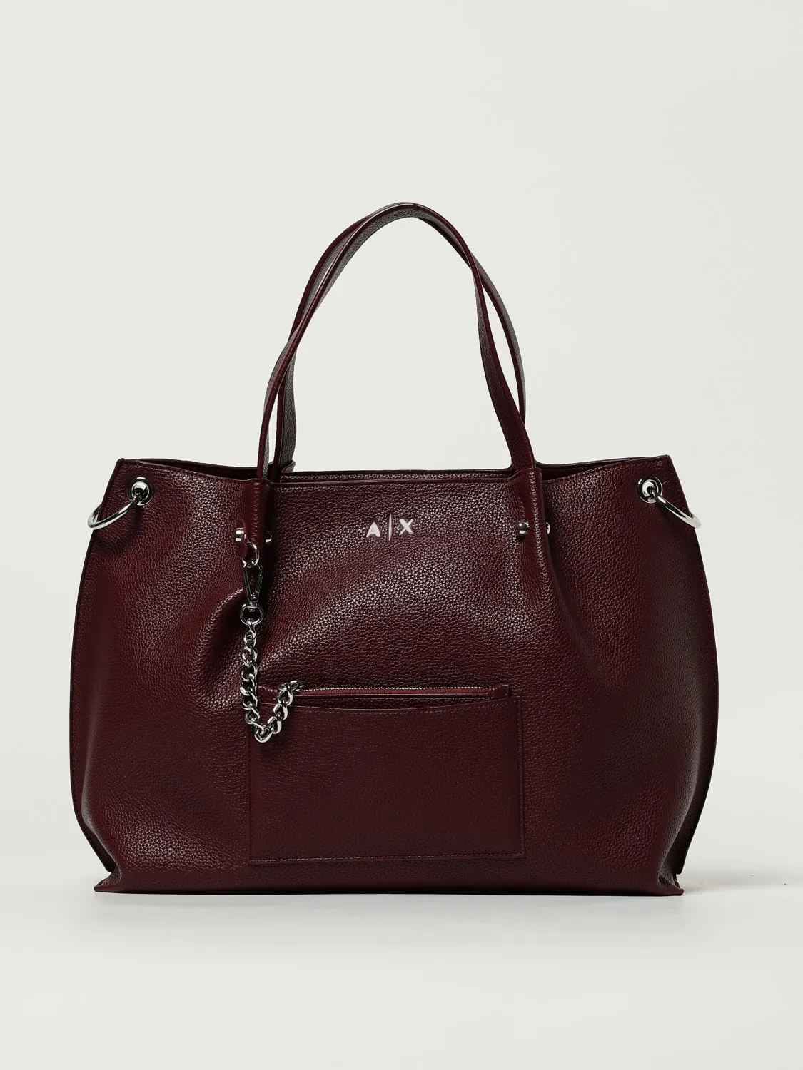 Borsa a mano in pelle sintetica a grana Armani Exchange