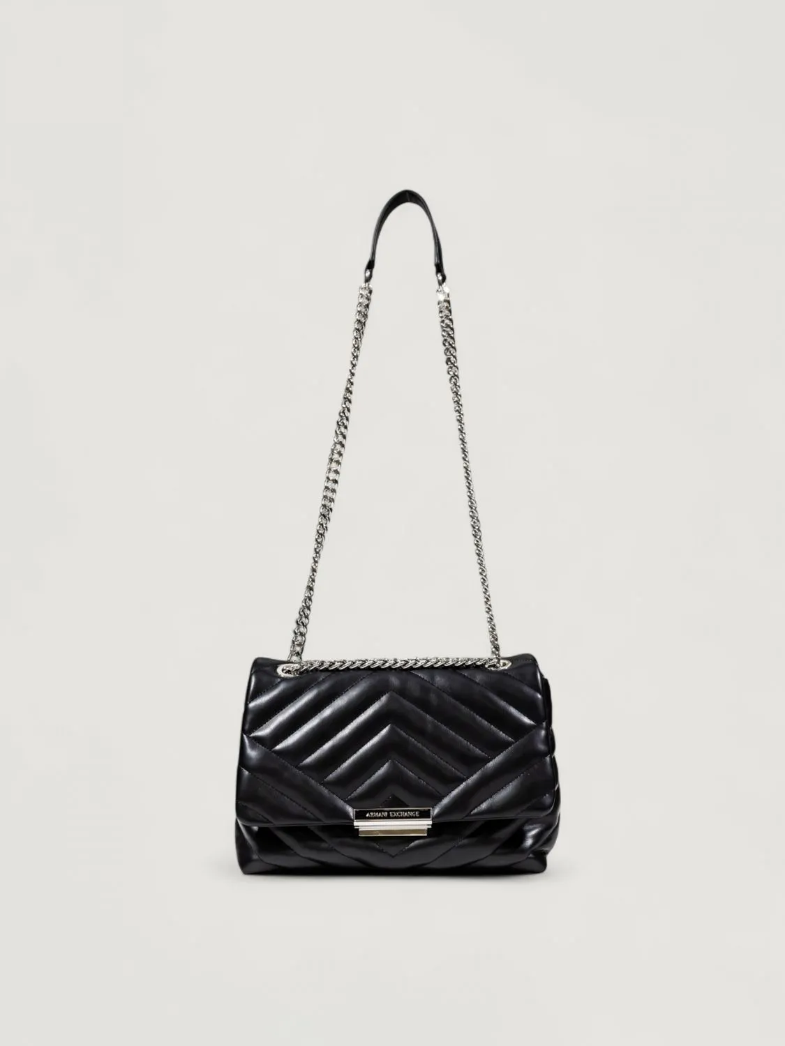 Borsa Armani Exchange in pelle sintetica chevron