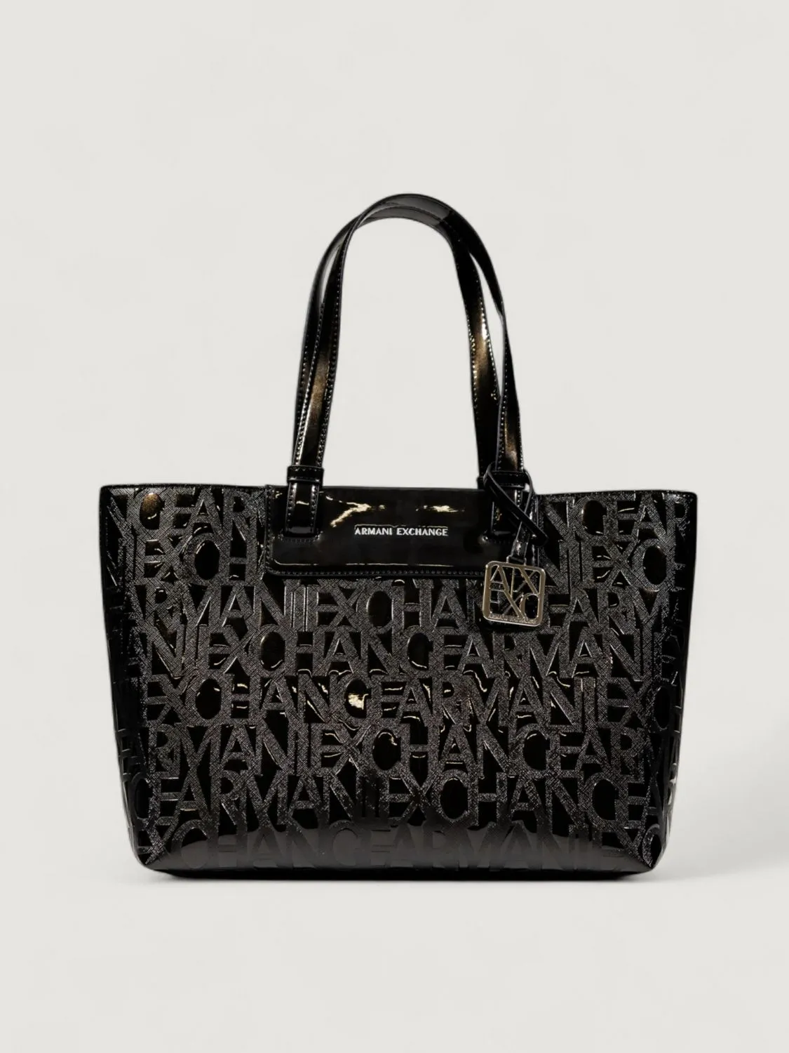 Borsa Armani Exchange in pelle sintetica saffiano e vernice