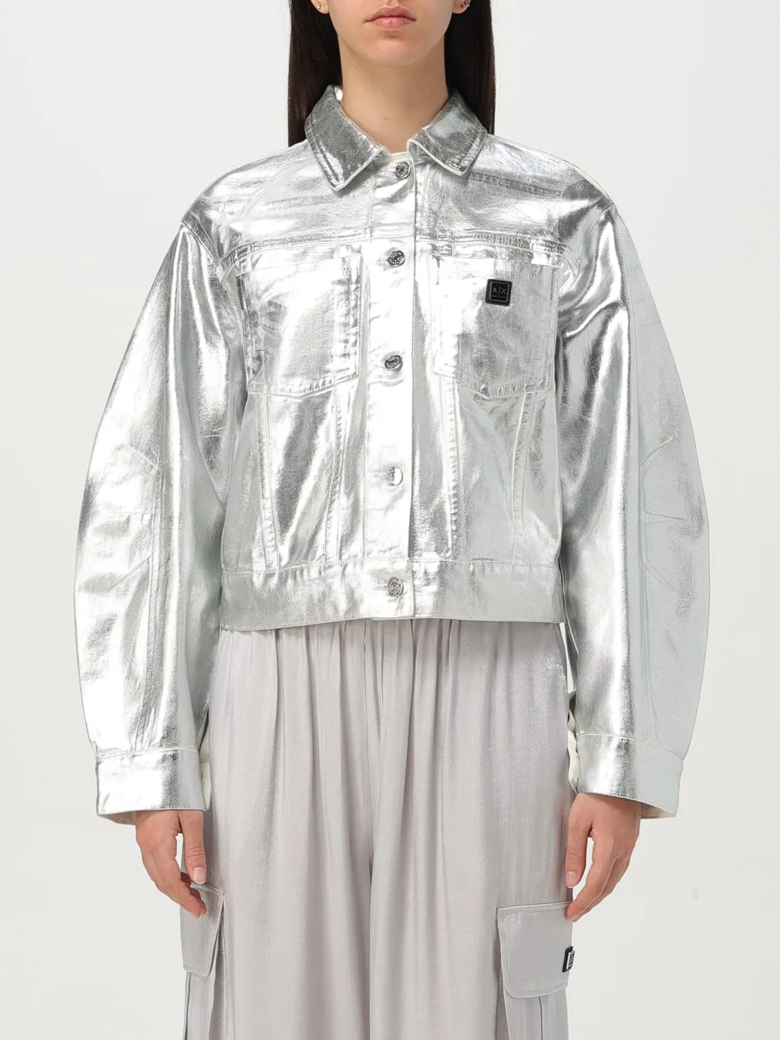 Giubbotto Armani Exchange in denim laminato