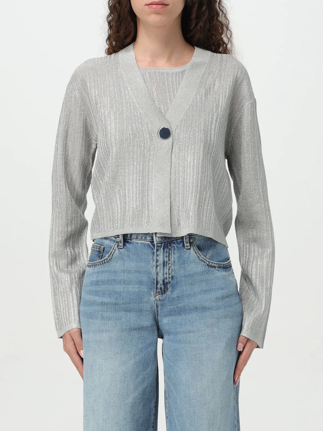 Cardigan crop Armani Exchange in lurex