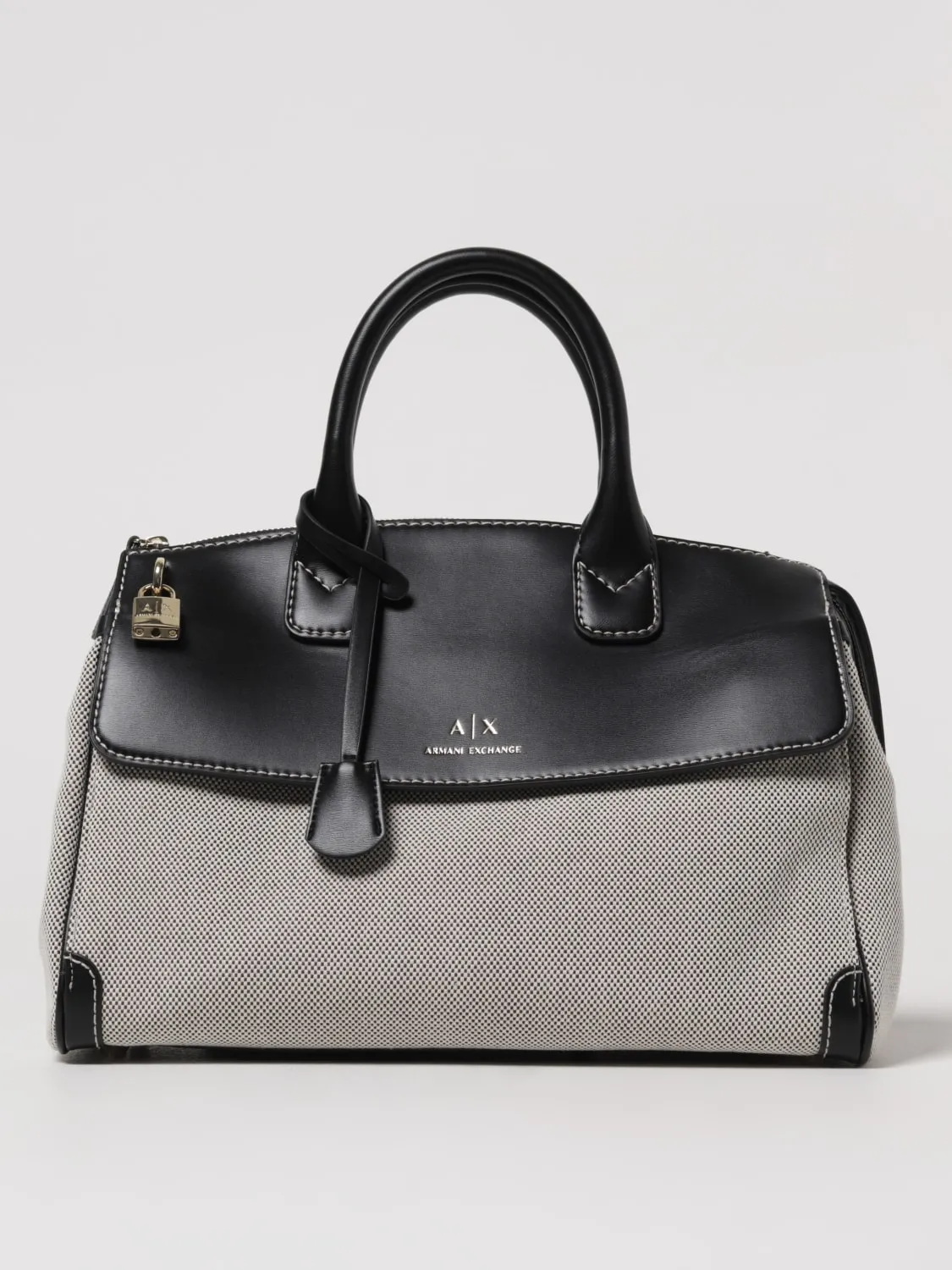 Borsa Armani Exchange in canvas e pelle sintetica