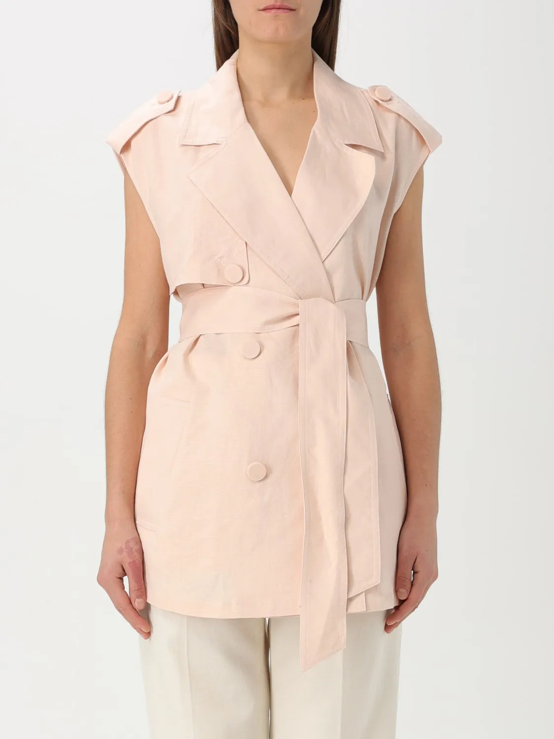 Blazer smanicato Armani Exchange in misto lino