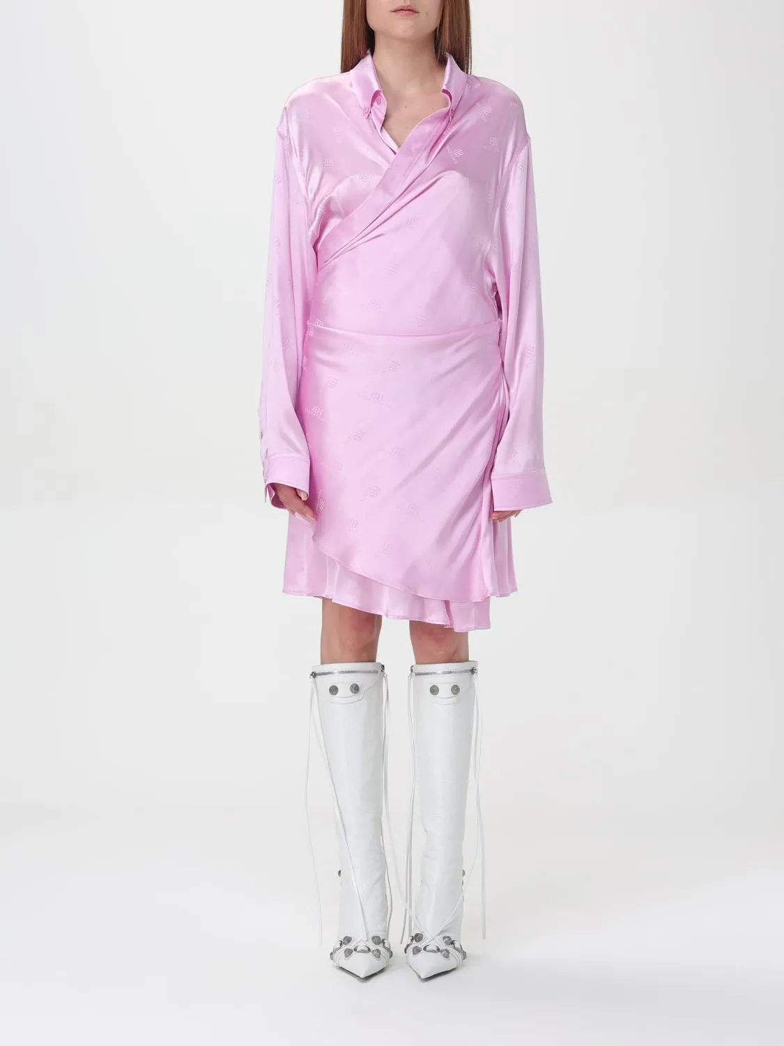 Abito asimmetrico Balenciaga di seta