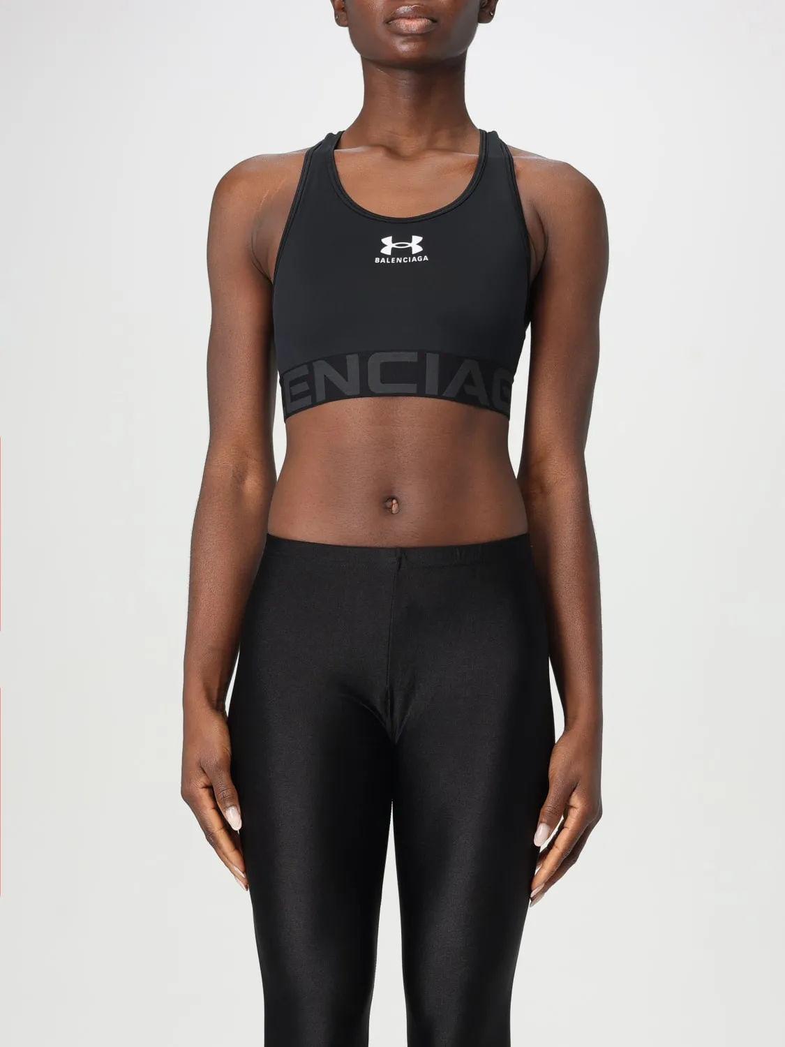 Top sportivo Balenciaga in tessuto tecnico stretch