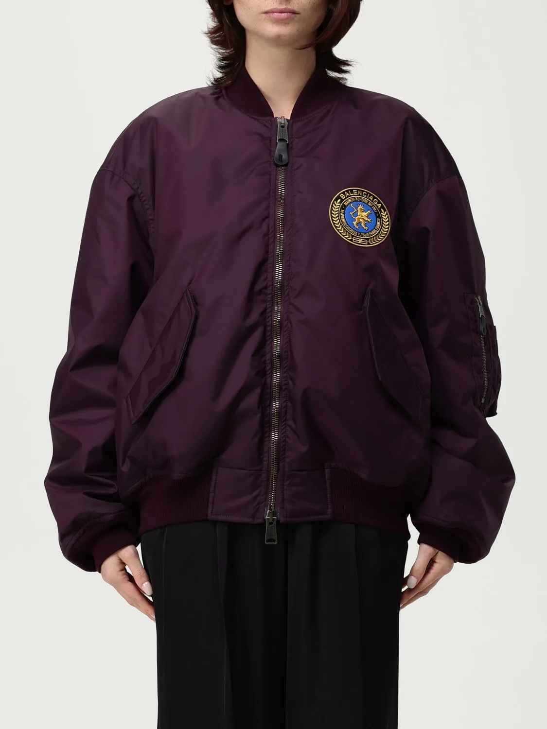 Bomber Balenciaga in nylon e cotone