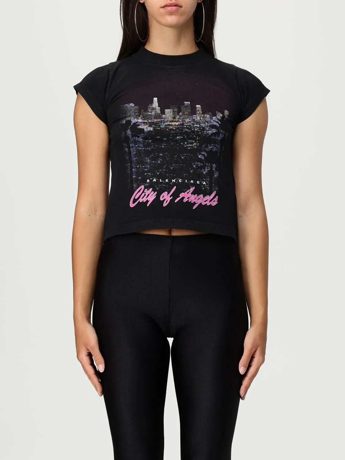 T-shirt Balenciaga in cotone stretch