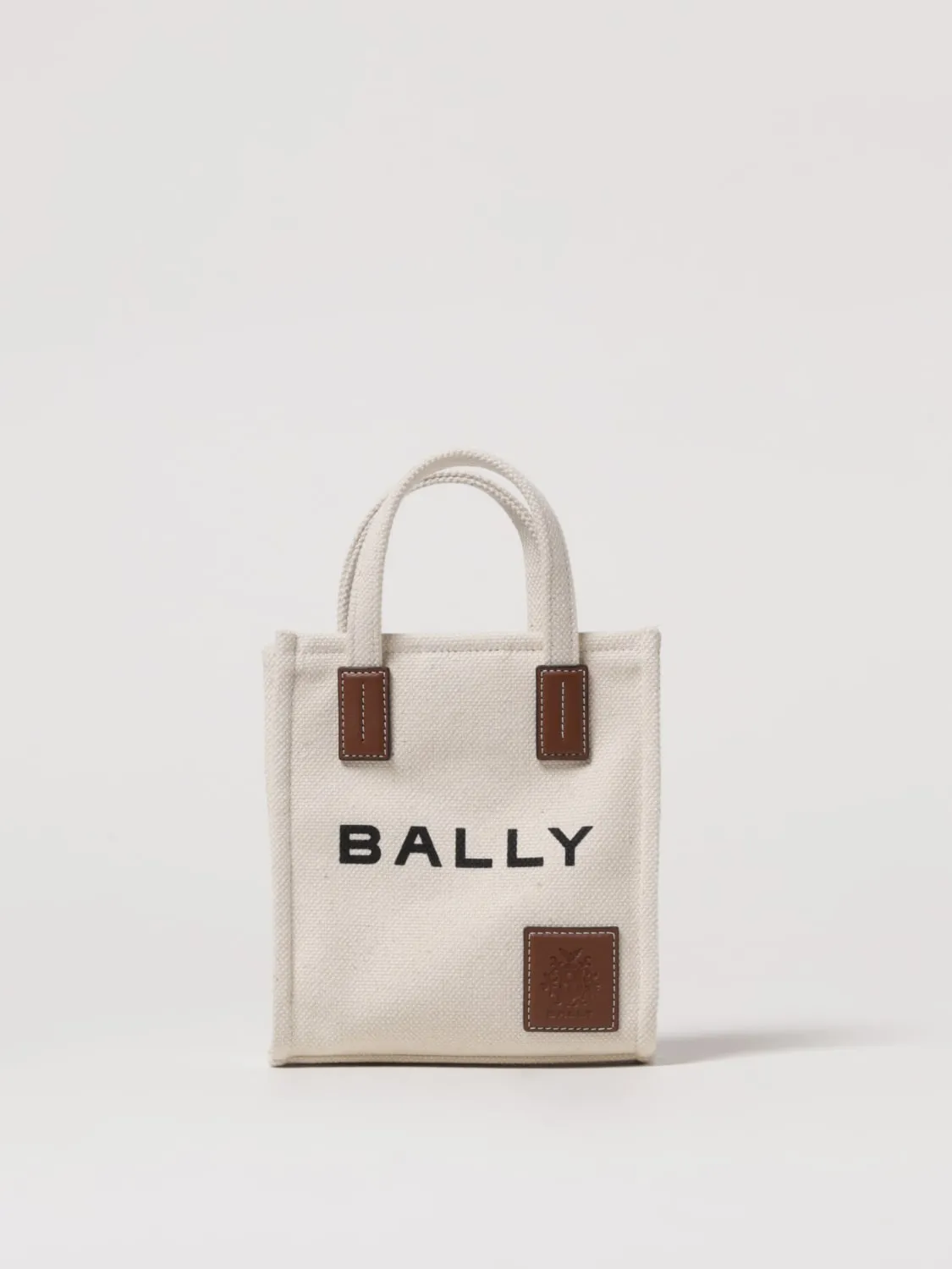 Borsa Bally in canvas di cotone e pelle