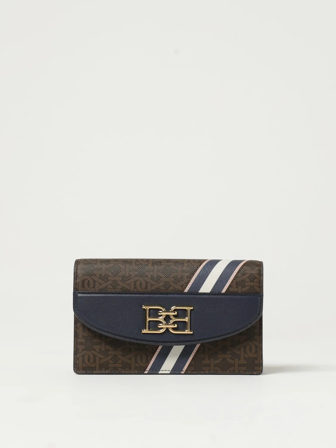 Borsa wallet Beylor Bally in pelle e cotone spalmato con monogram all over