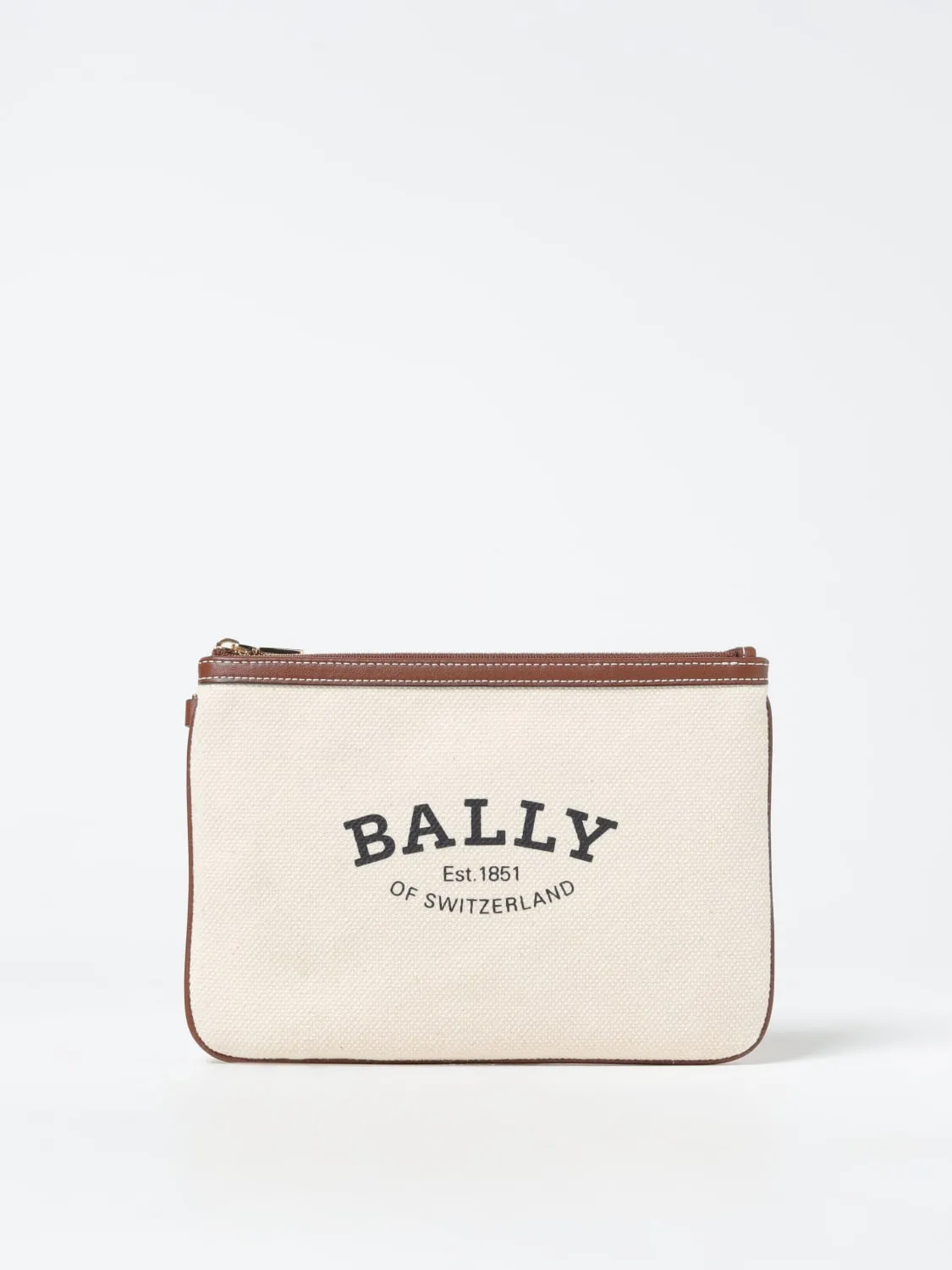 Clutch Certhe Bally in canvas e pelle