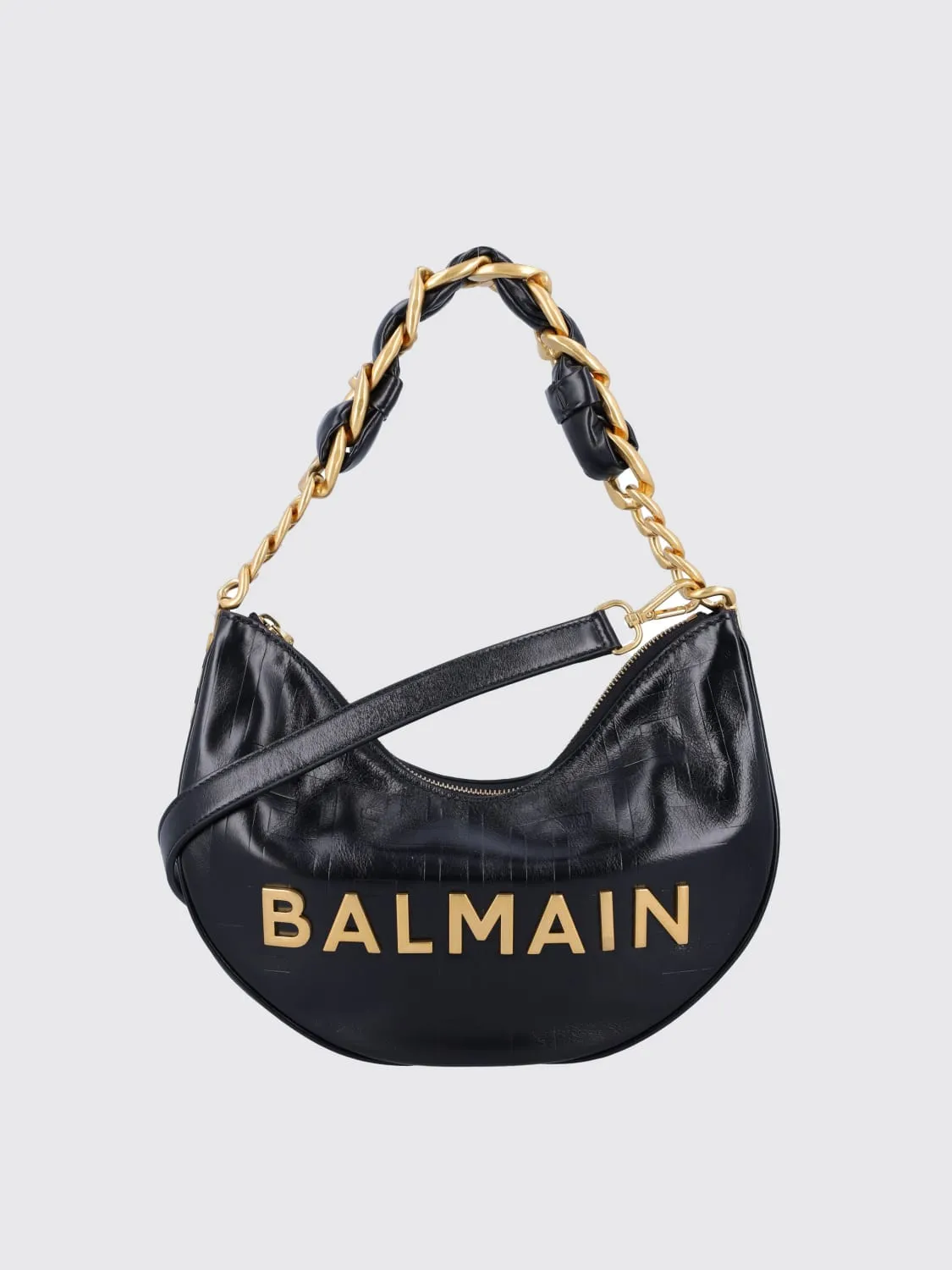 Borsa 1945 Soft Moon Balmain in pelle goffrata