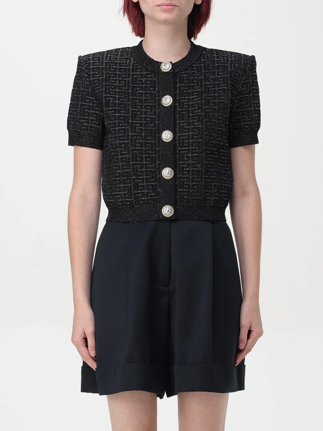 Cardigan crop classico Balmain