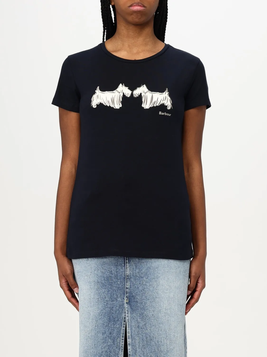 T-shirt Barbour in cotone stretch