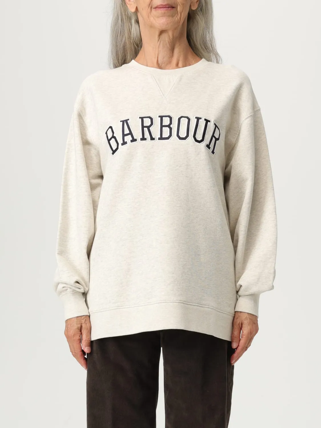 Felpa Barbour in cotone con logo