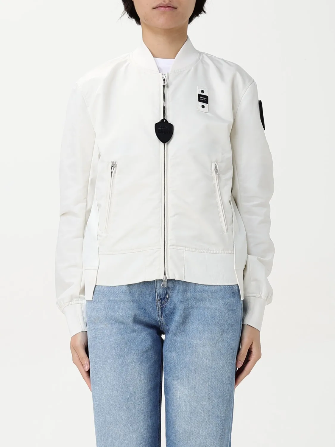 Bomber Blauer in nylon imbottito