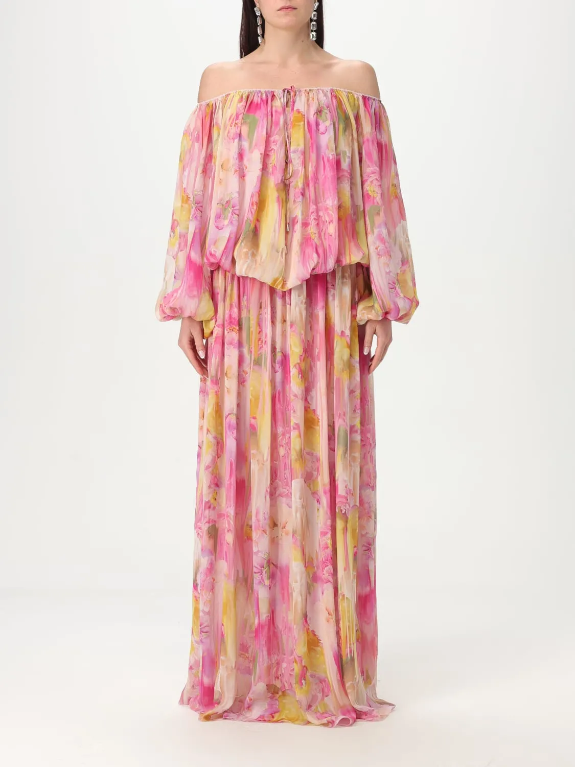 Abito Blumarine in viscosa con stampa floreale