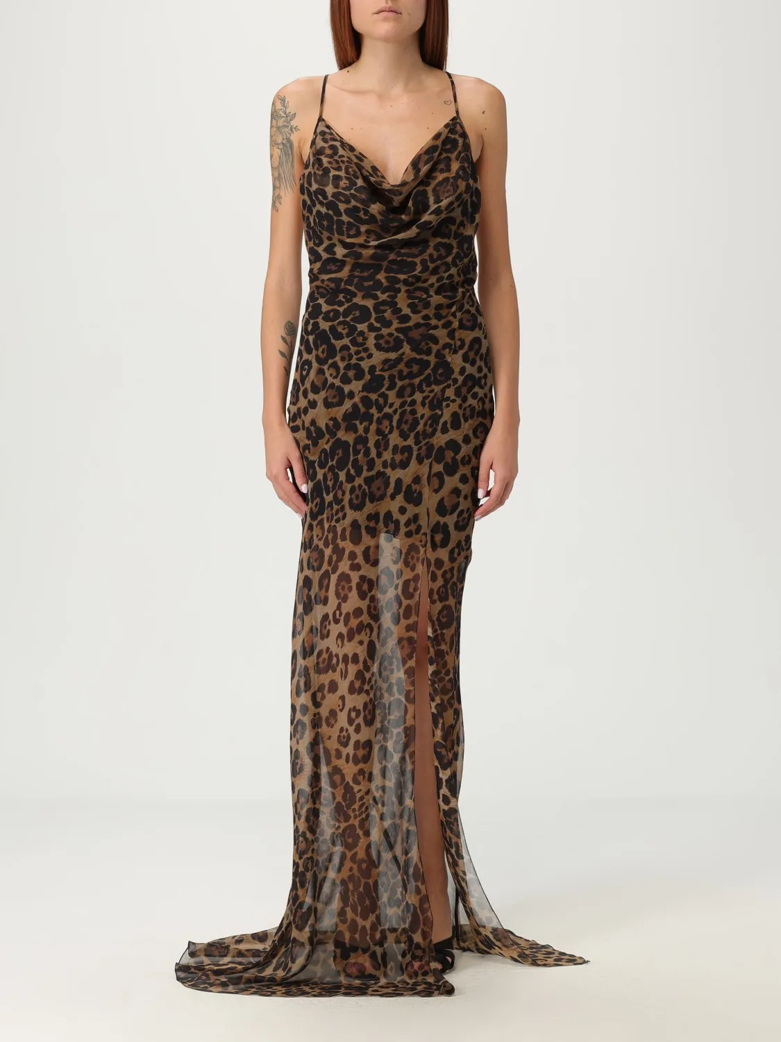 Abito Blumarine in seta animalier