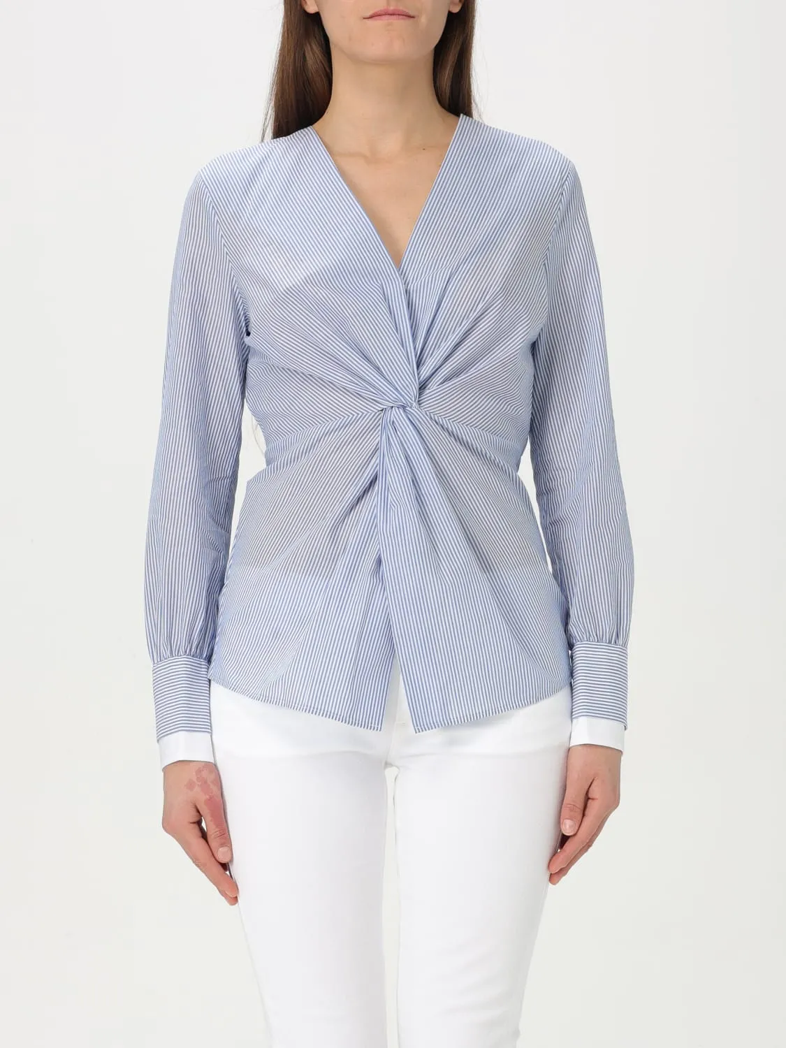 Blusa Boss in misto cotone a righe