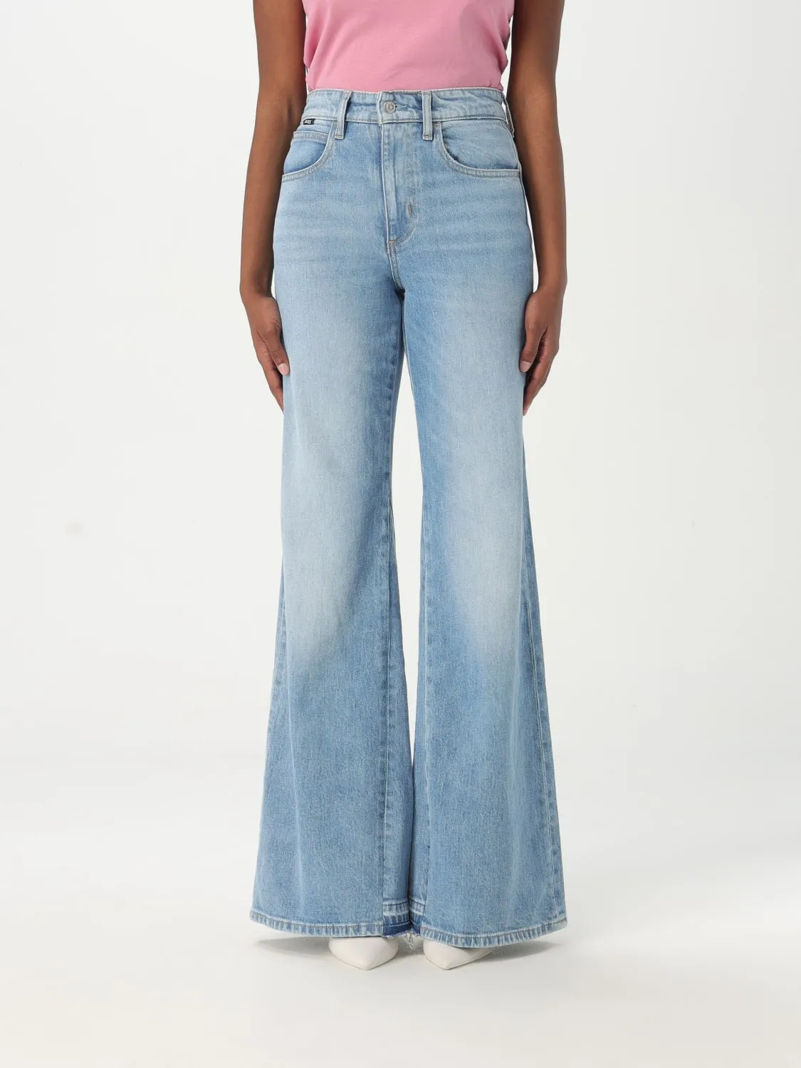 Jeans a zampa Boss in denim