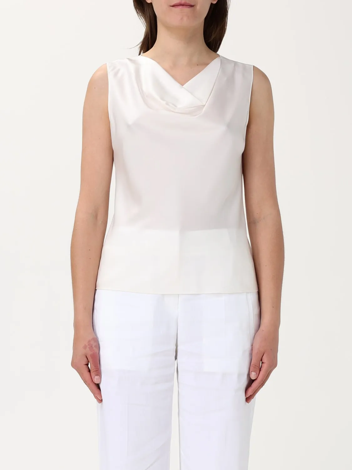 Blusa smanicata Boss in seta