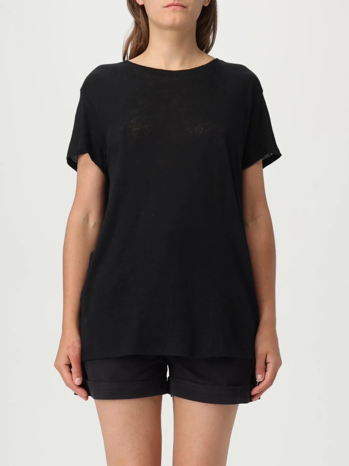 T-shirt in lino Boss