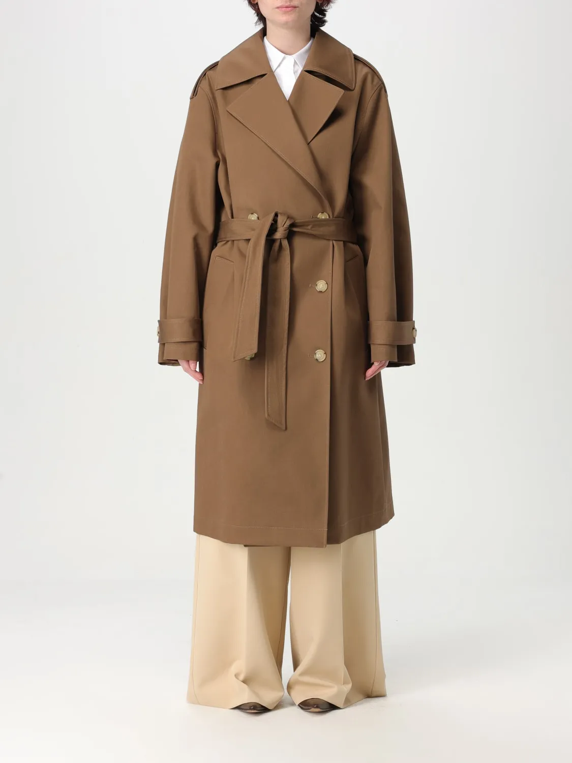 Trench doppiopetto Boss in cotone