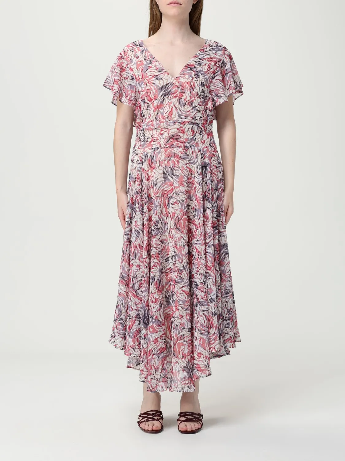 Abito Boss in crêpe con stampa astratta