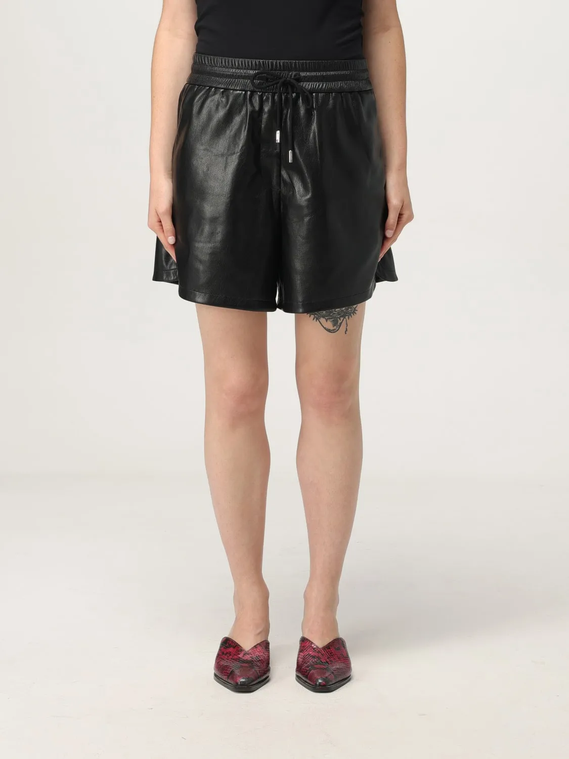 Pantaloncino Boss in pelle sintetica