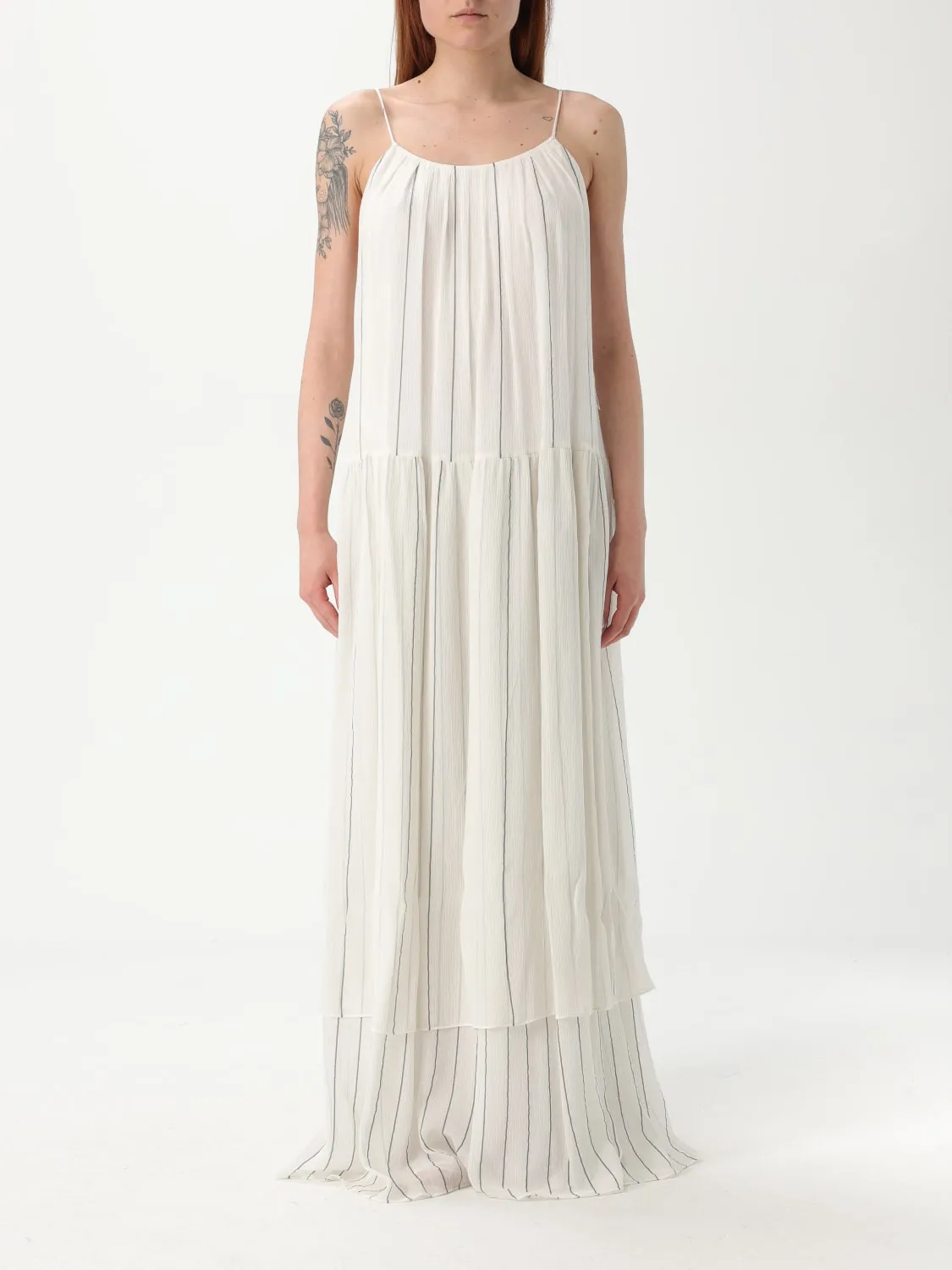 Abito Boss in misto lino a righe