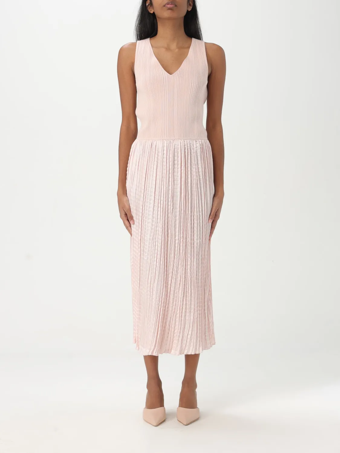 Abito Boss in crêpe plissettato