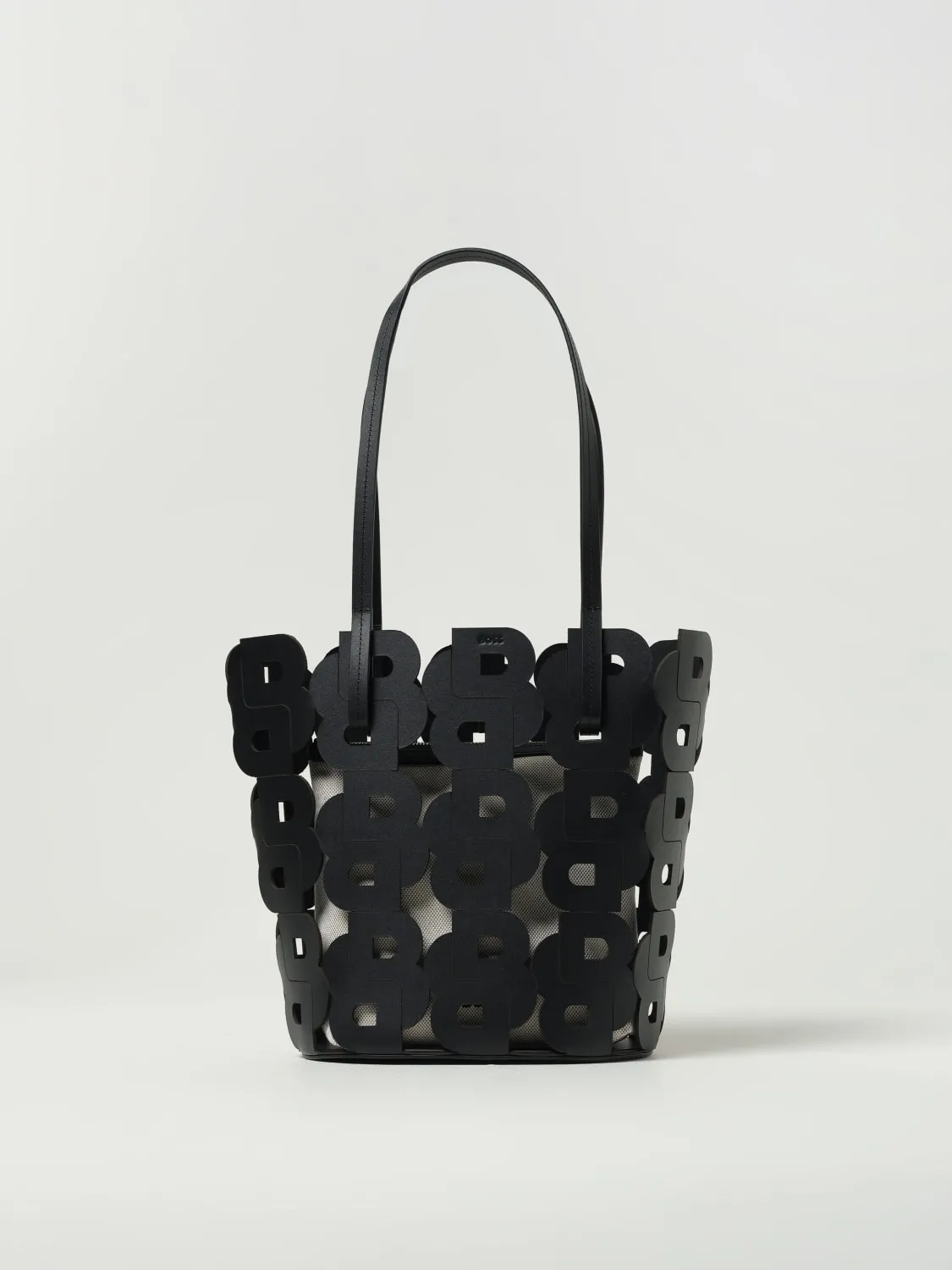 Borsa a spalla Boss monogram in pelle