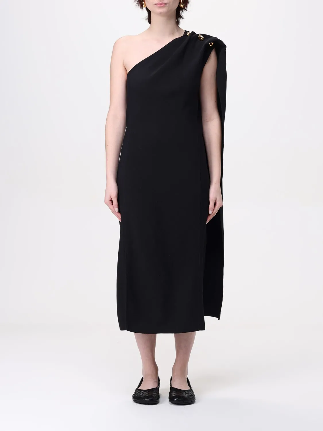 Abito monospalla Bottega Veneta in misto lana