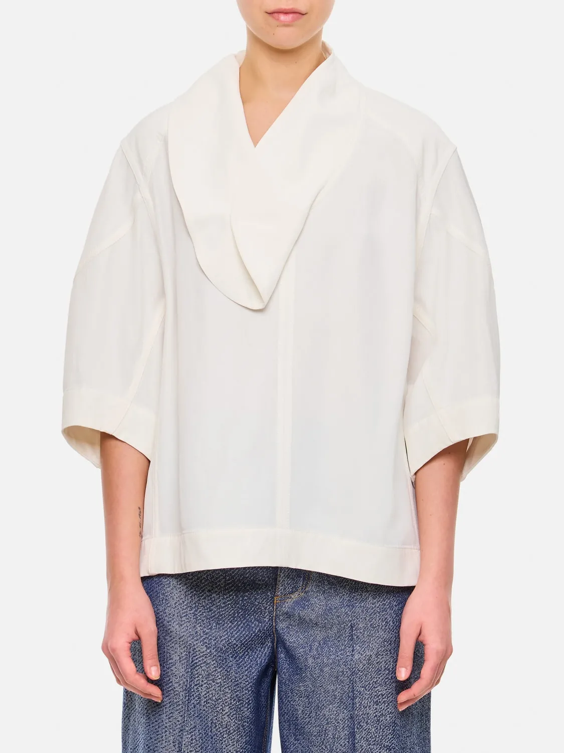 Blusa Bottega Veneta in viscosa e lino
