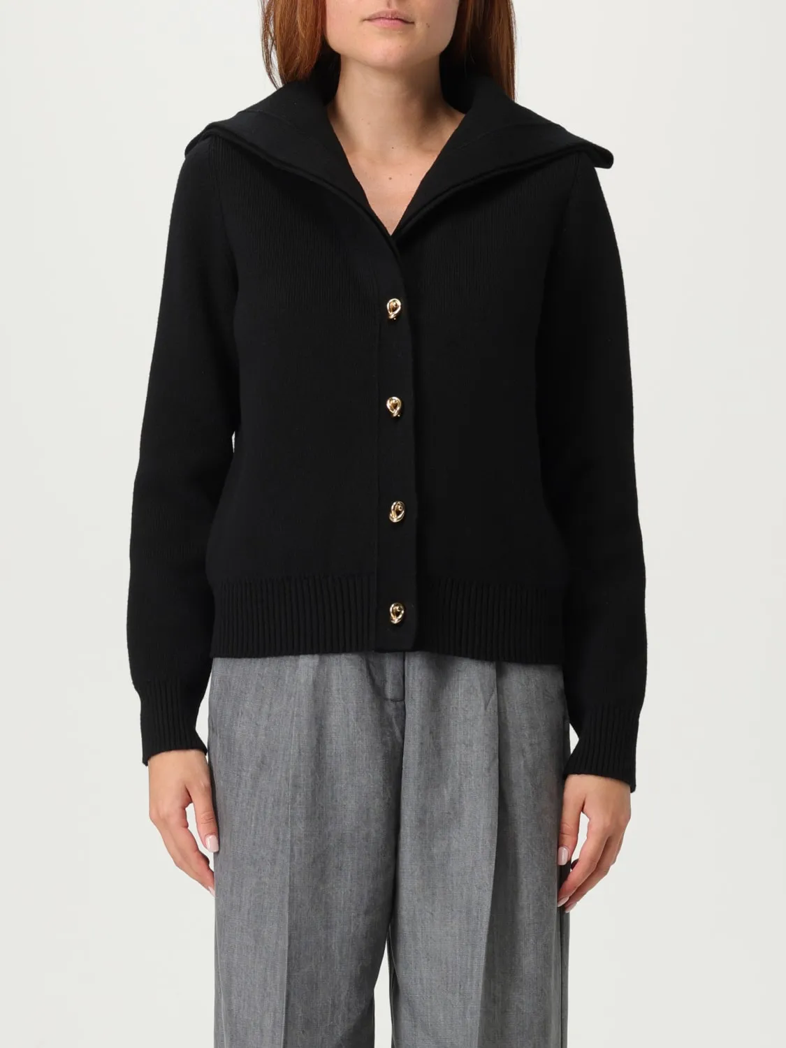 Cardigan a polo in lana Bottega Veneta